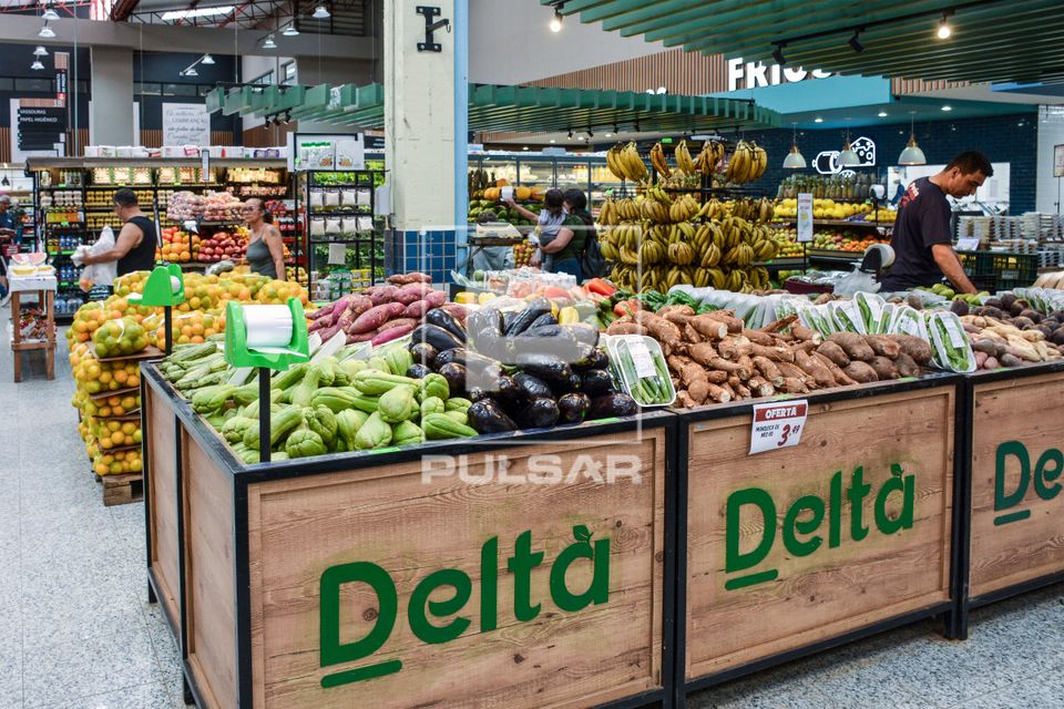 Setor de hortifruti de mercado