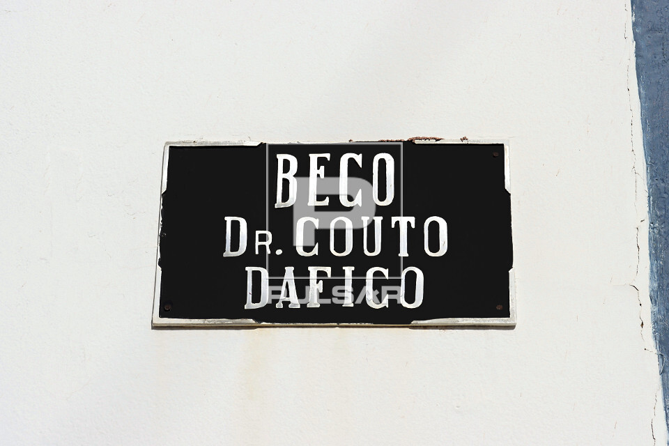 Placa do Beco Doutor Couto Dafico