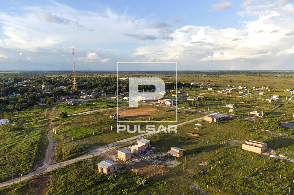 Vista de drone de moradias populares - 