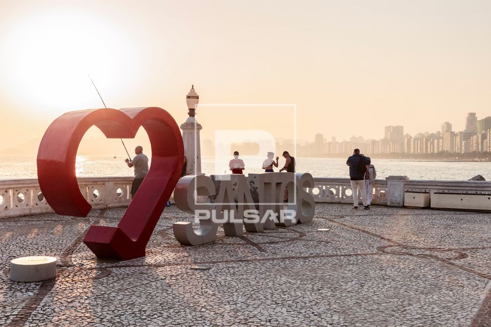 Letreiro eu Amo Santos