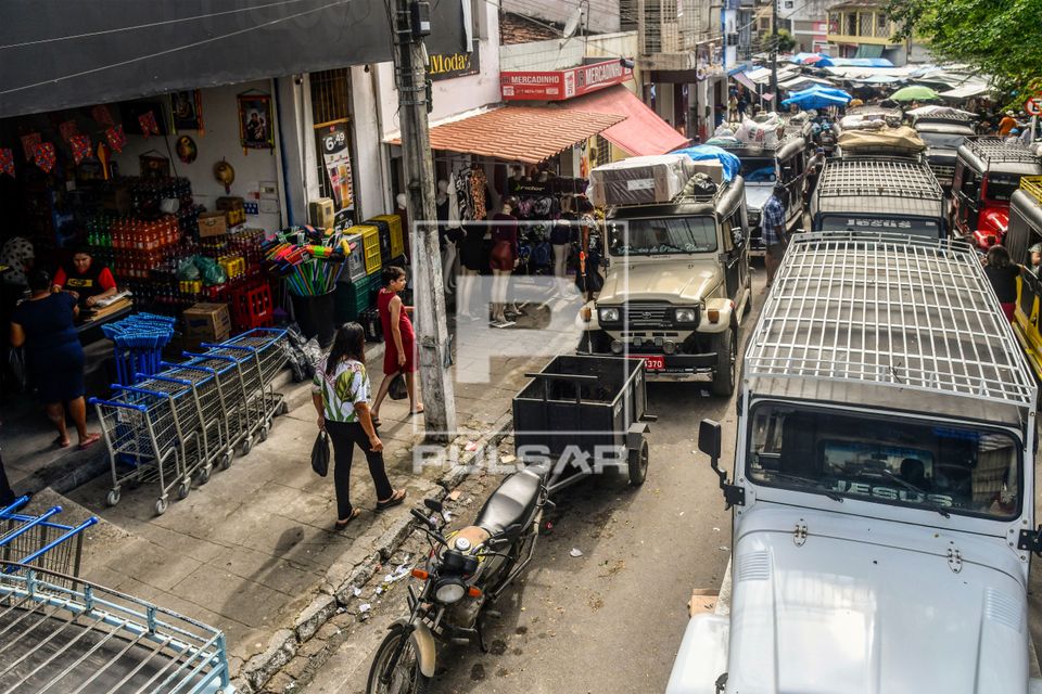 Vista de cima do tradicional ponto das Toyota da cidade