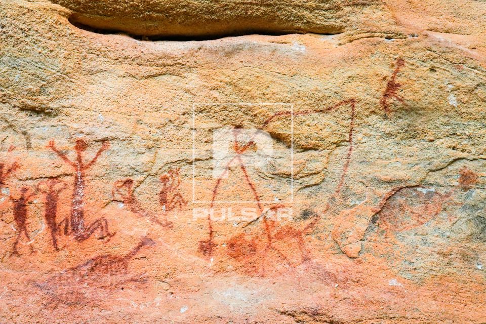 Pinturas rupestres na Toca do Paraguaio - Parque Nacional da Serra da Capivara