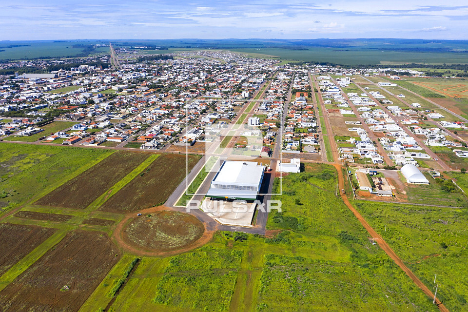 Vista de drone de loteamento - crescimento urbano - 