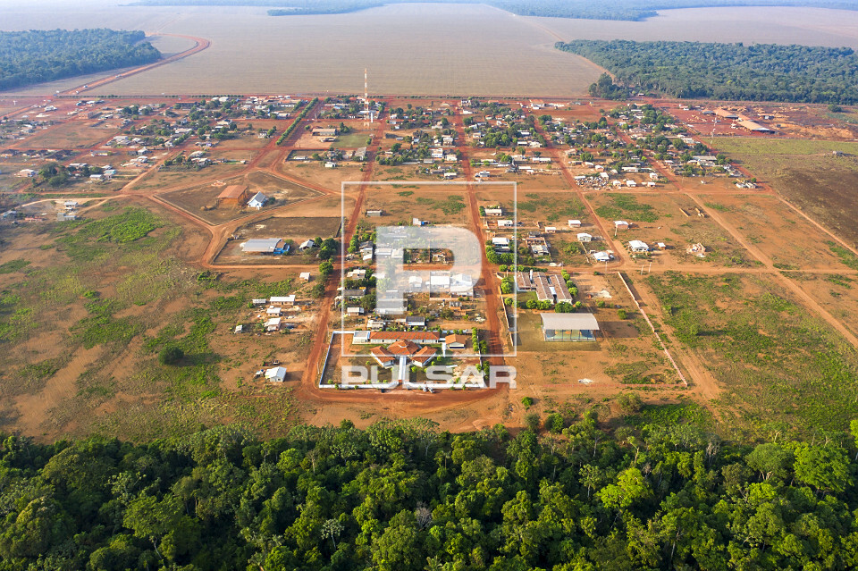 Vista de drone do distrito Americana-do-Norte