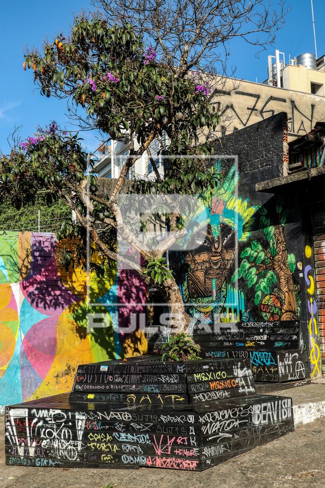 Grafite no Beco do Batman ou Beco do Grafite no Bairro da Vila Madalena