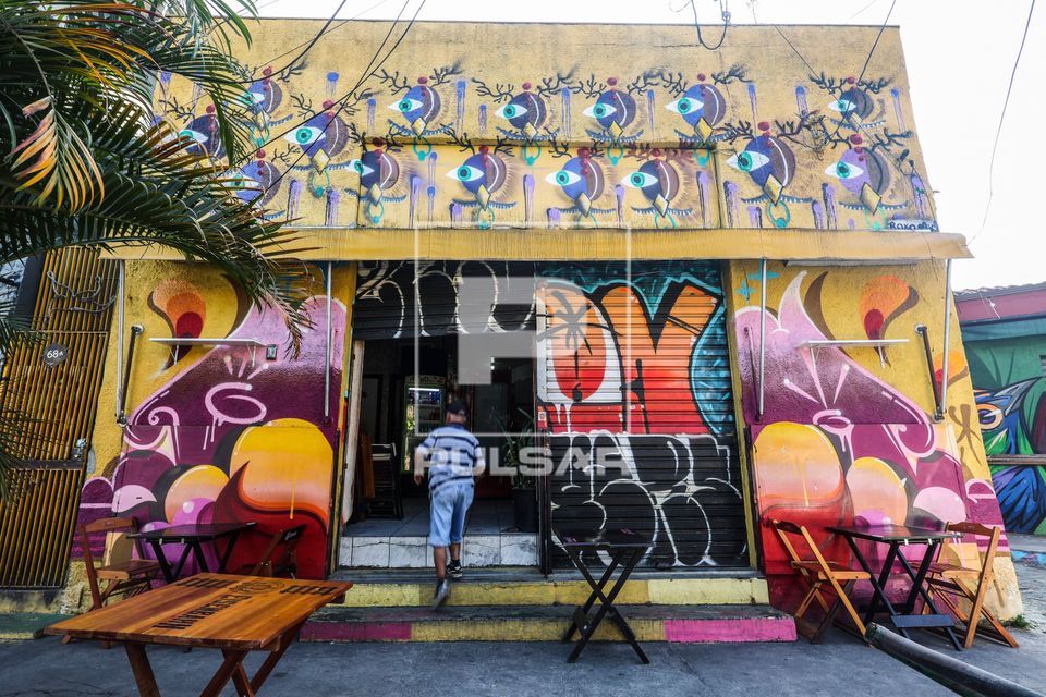 Grafite no Beco do Batman ou Beco do Grafite no Bairro da Vila Madalena