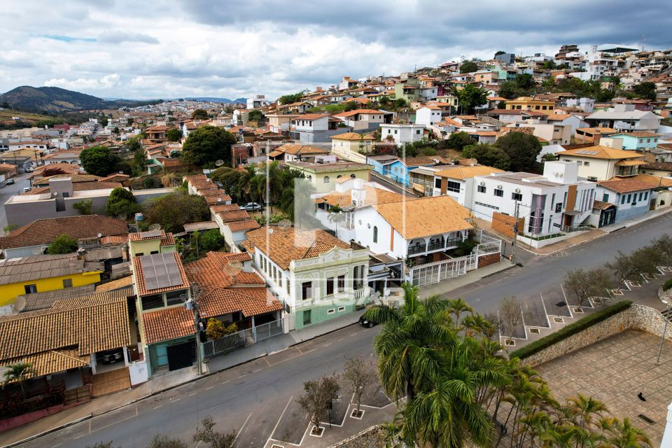 Vista de drone de moradias 