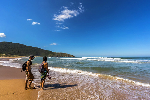 Pessoas na Praia da Lagoinha do Leste - Parque Municipal da Lagoinha do Leste - 
