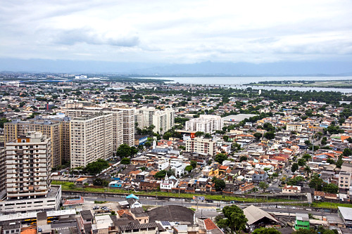 Conjunto residencial e casas no bairro da Penha