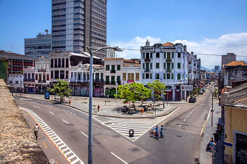 Vista de cima da praça dos Estivadores - região da Pequena África - Circuito Cultural e Gastronômico de Ce