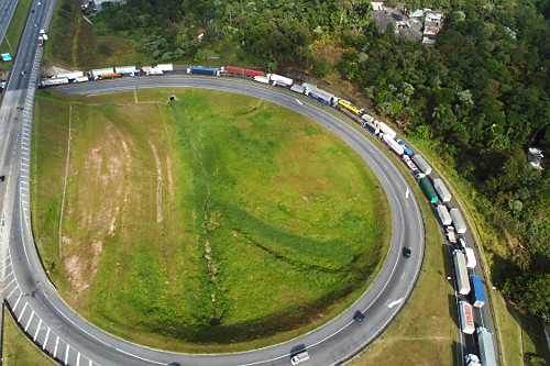 Paralisação dos caminhoneiros no Rodoanel em protesto contra os altos preços do diesel - SP-021 - Rodoanel 